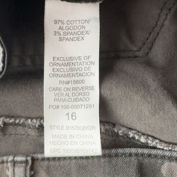 DEMOCRACY JEANS "Ab"solution Booty Lift Jegging Camo Print Stretch Womens Sz 16 - Picture 8 of 15